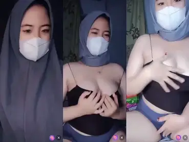 ABG Jilbab Masker Nenen Diremas Sampe Sange Brutal